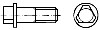 DIN 22424 Болт с трехгранной головкой и буртиком